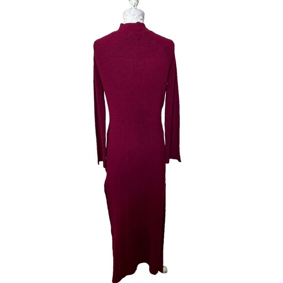New L-Space Leona Sweater Mock Neck Dress Side Slits Cabernet Women's Small NWT - Picture 5 of 12